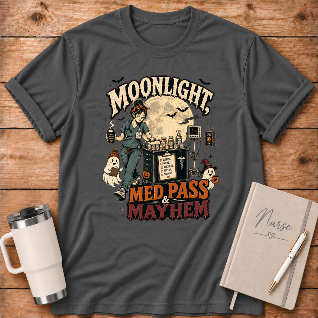 Moonlight, Med Pass & Mayhem T‑Shirt