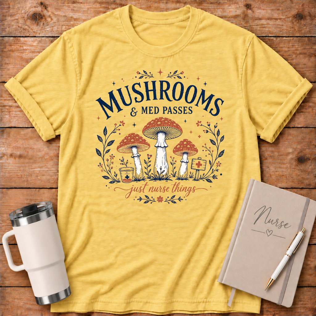 Mushrooms and Med Pass T‑Shirt