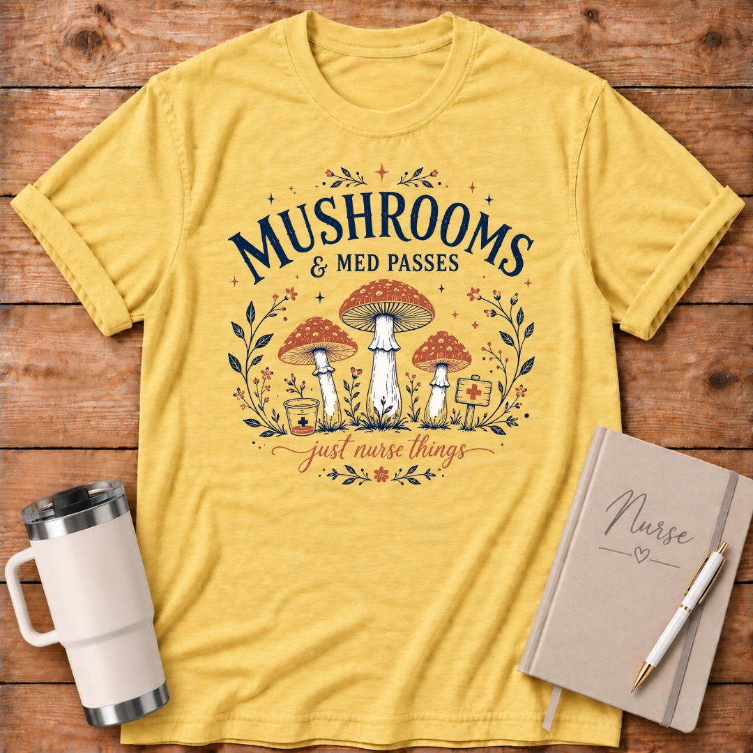 Mushrooms and Med Pass T‑Shirt