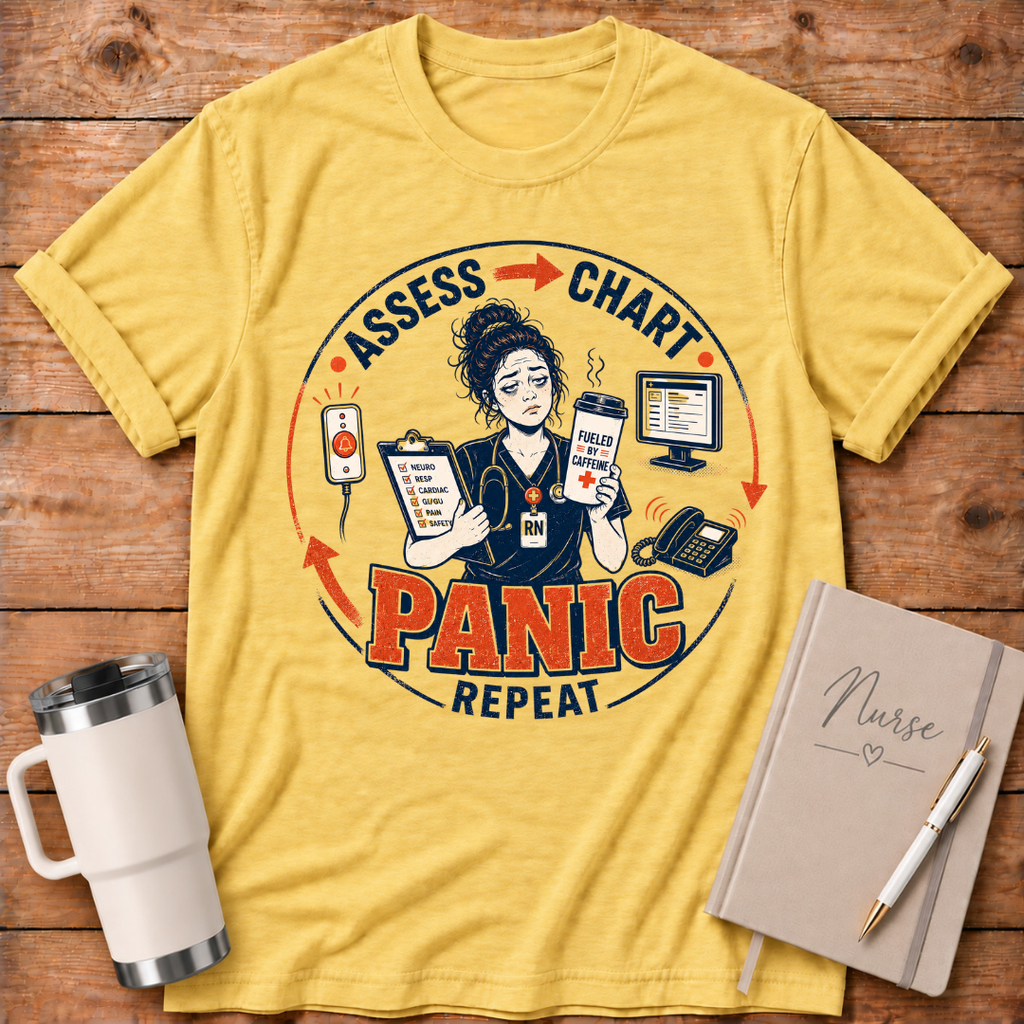 Assess. Chart. Panic. T‑Shirt