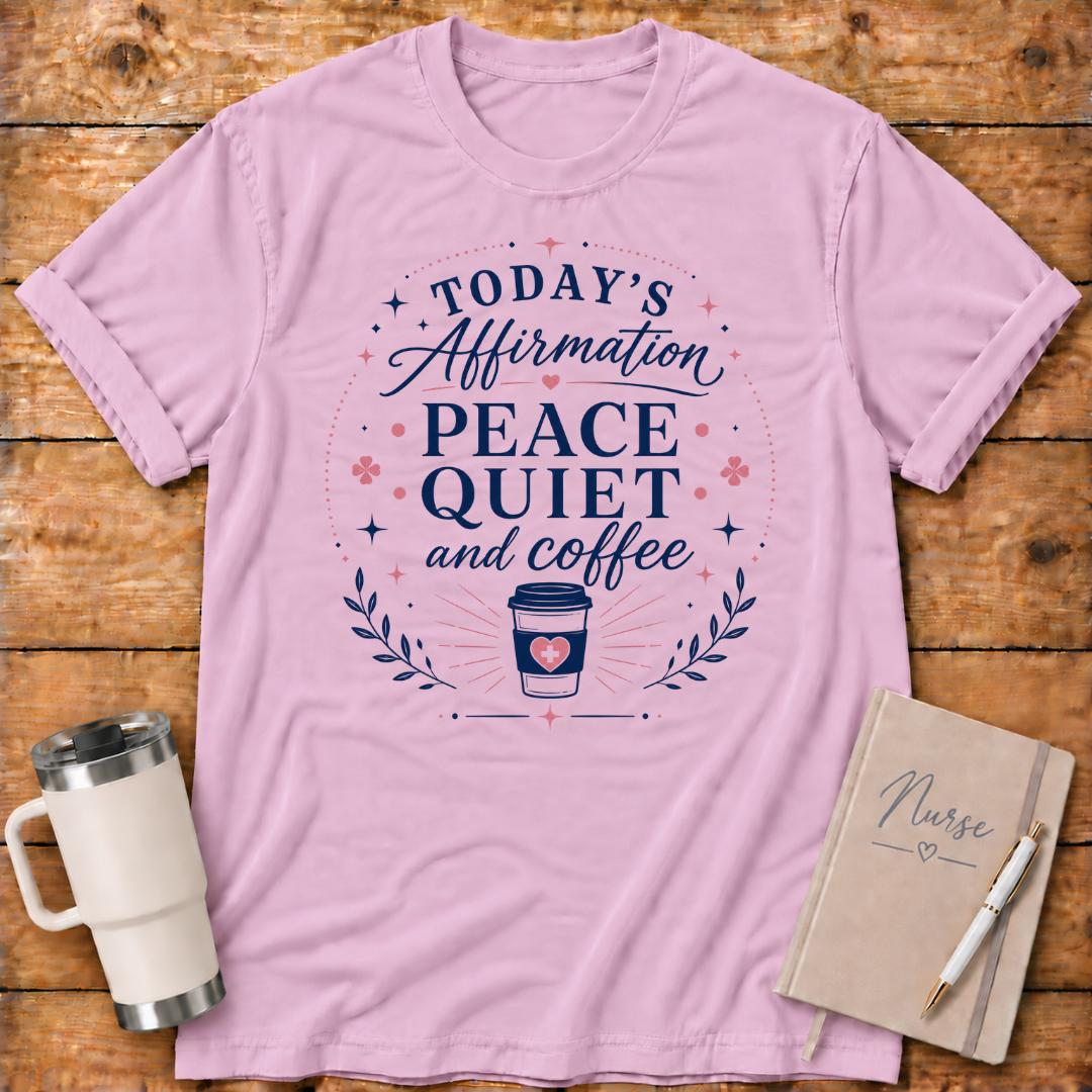 Peace, Quiet & Coffee T‑Shirt
