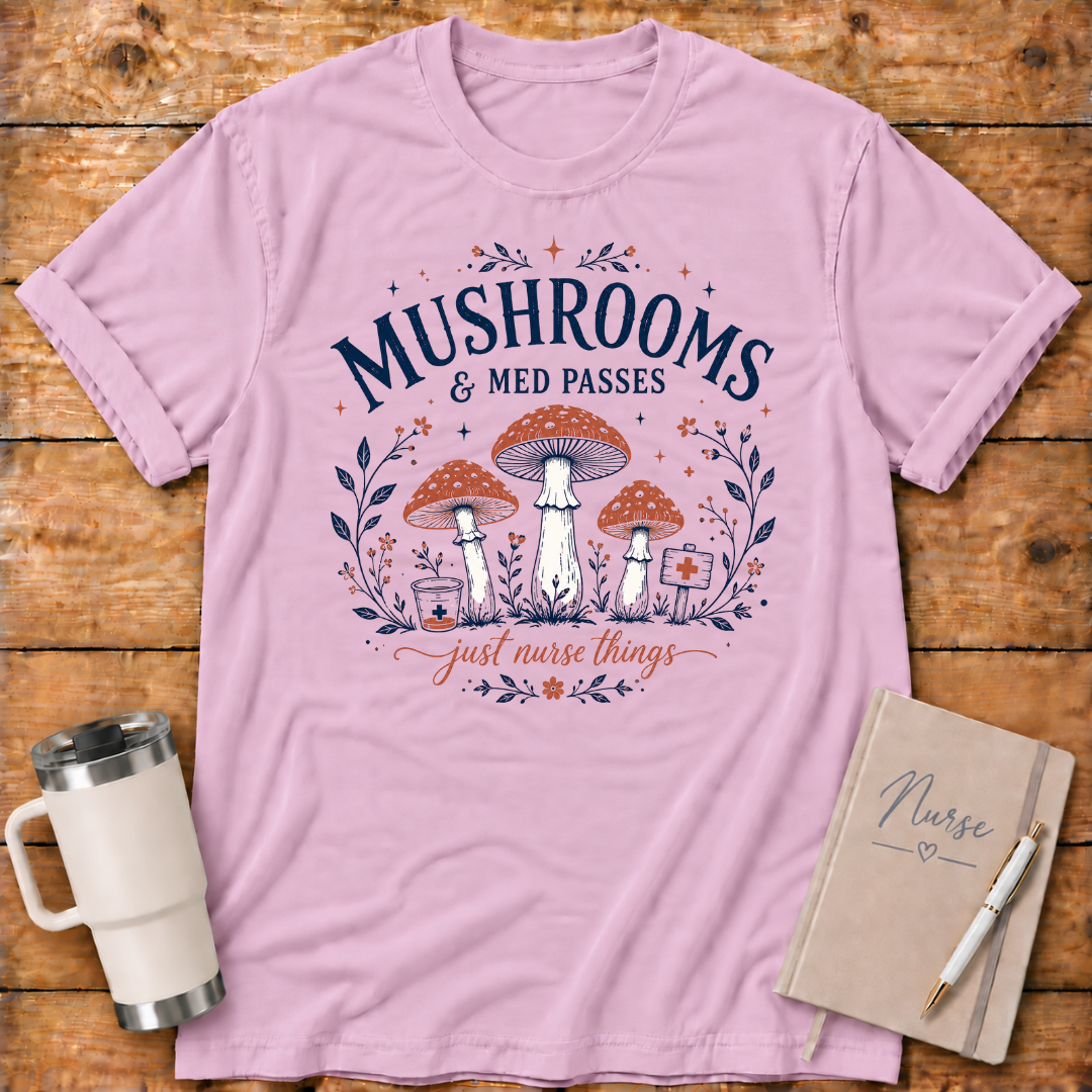 Mushrooms and Med Pass T‑Shirt
