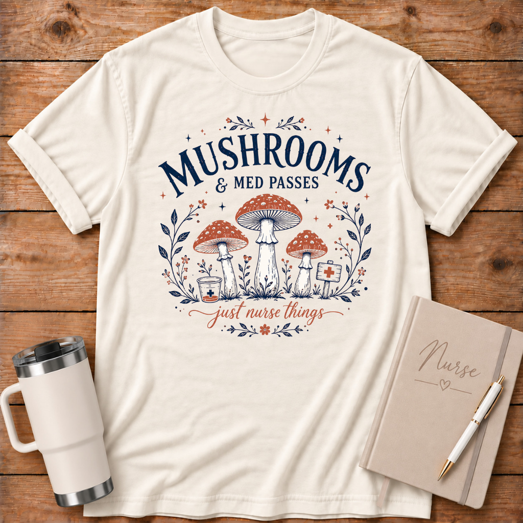 Mushrooms and Med Pass T‑Shirt