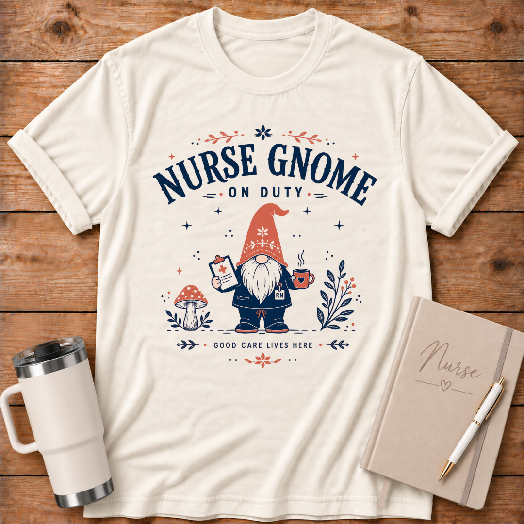 Male Nurse Gnome T‑Shirt