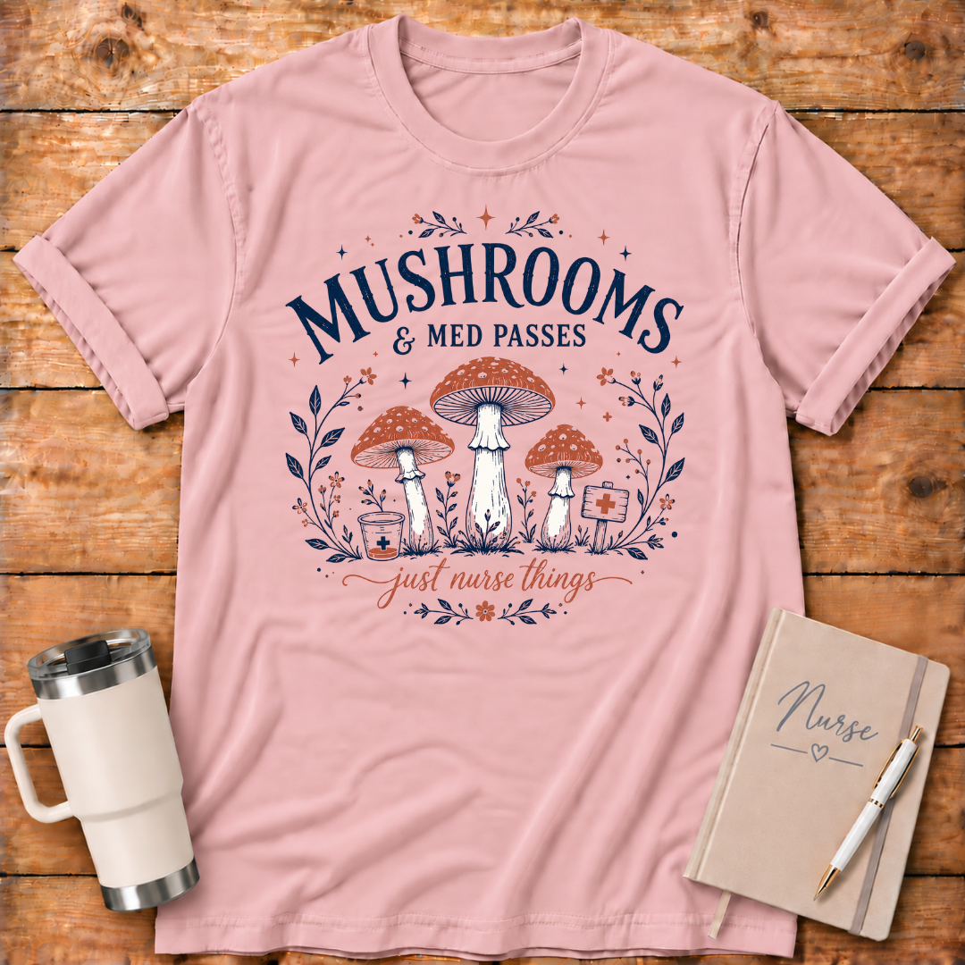 Mushrooms and Med Pass T‑Shirt