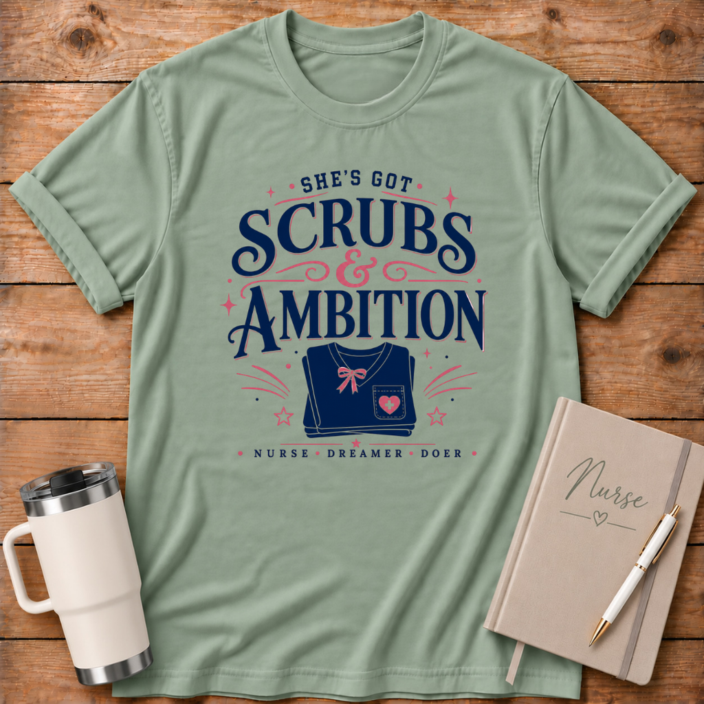She's Got Scrubs & Ambition T‑Shirt