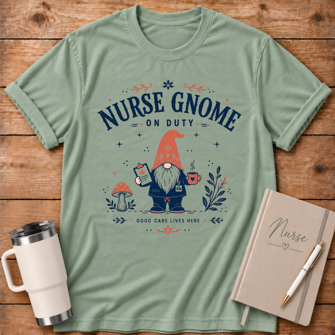 Male Nurse Gnome T‑Shirt