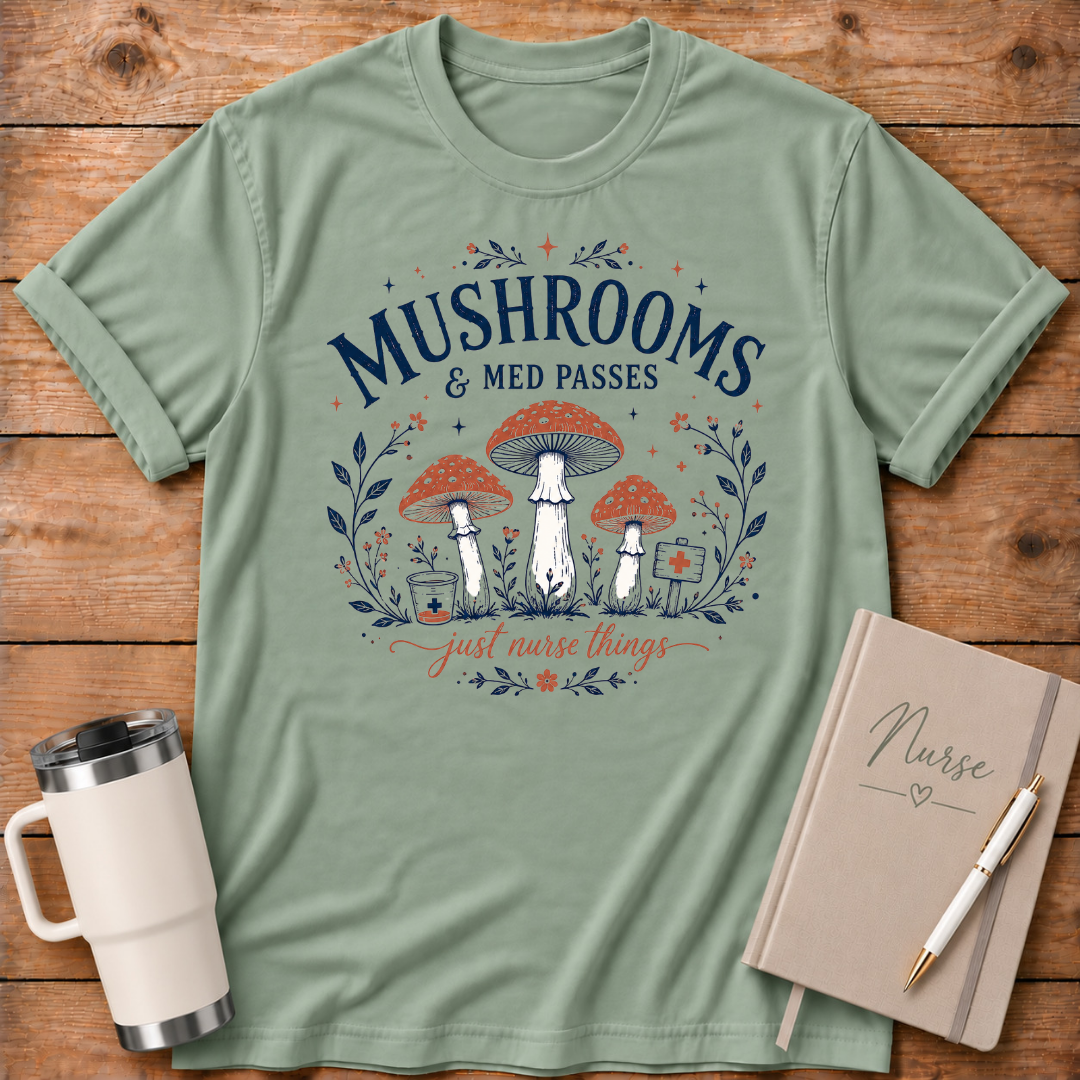 Mushrooms and Med Pass T‑Shirt
