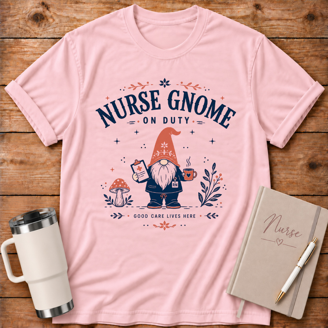 Male Nurse Gnome T‑Shirt