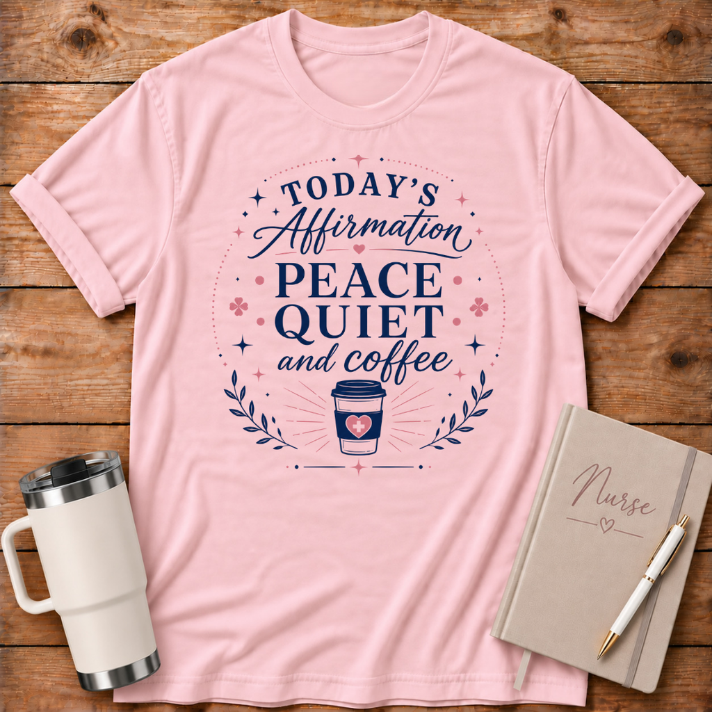 Peace, Quiet & Coffee T‑Shirt