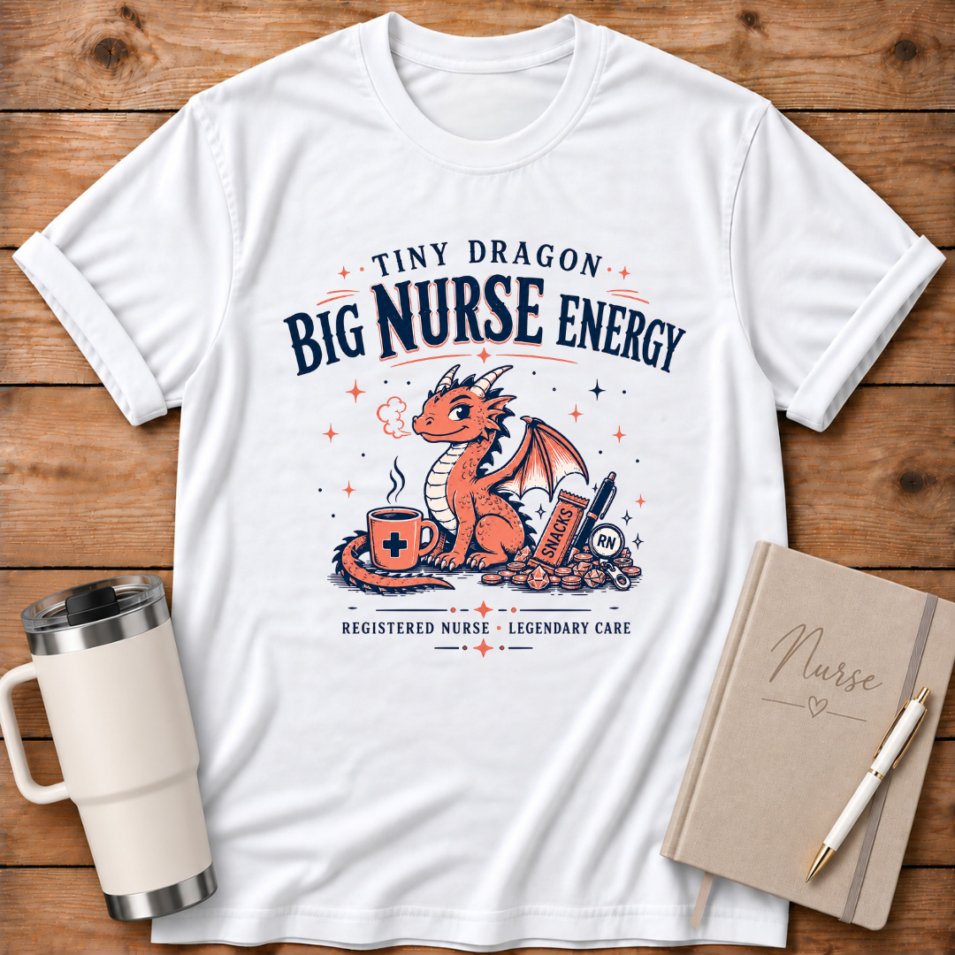 Tiny Dragon Big Nurse Energy T‑Shirt